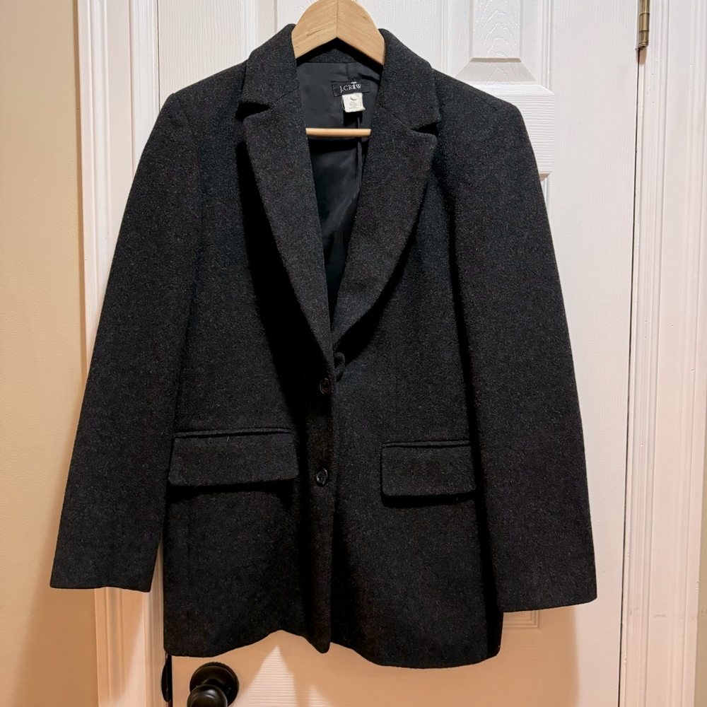J. Crew women Overcoat Jacket Wool Blend